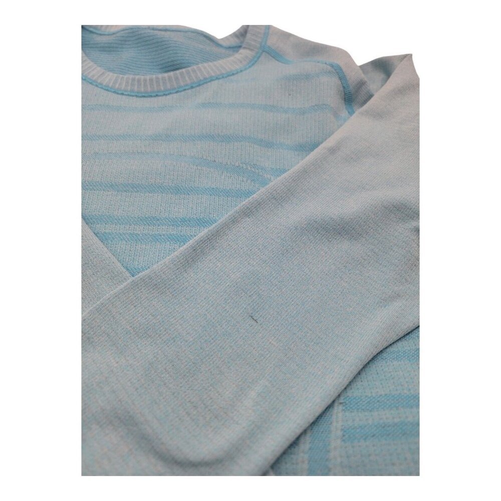 LULULEMON Shirt Women 10 Teal Swiftly Tech Heathered Forage Crossfit Athleisure - Picture 3 of 8